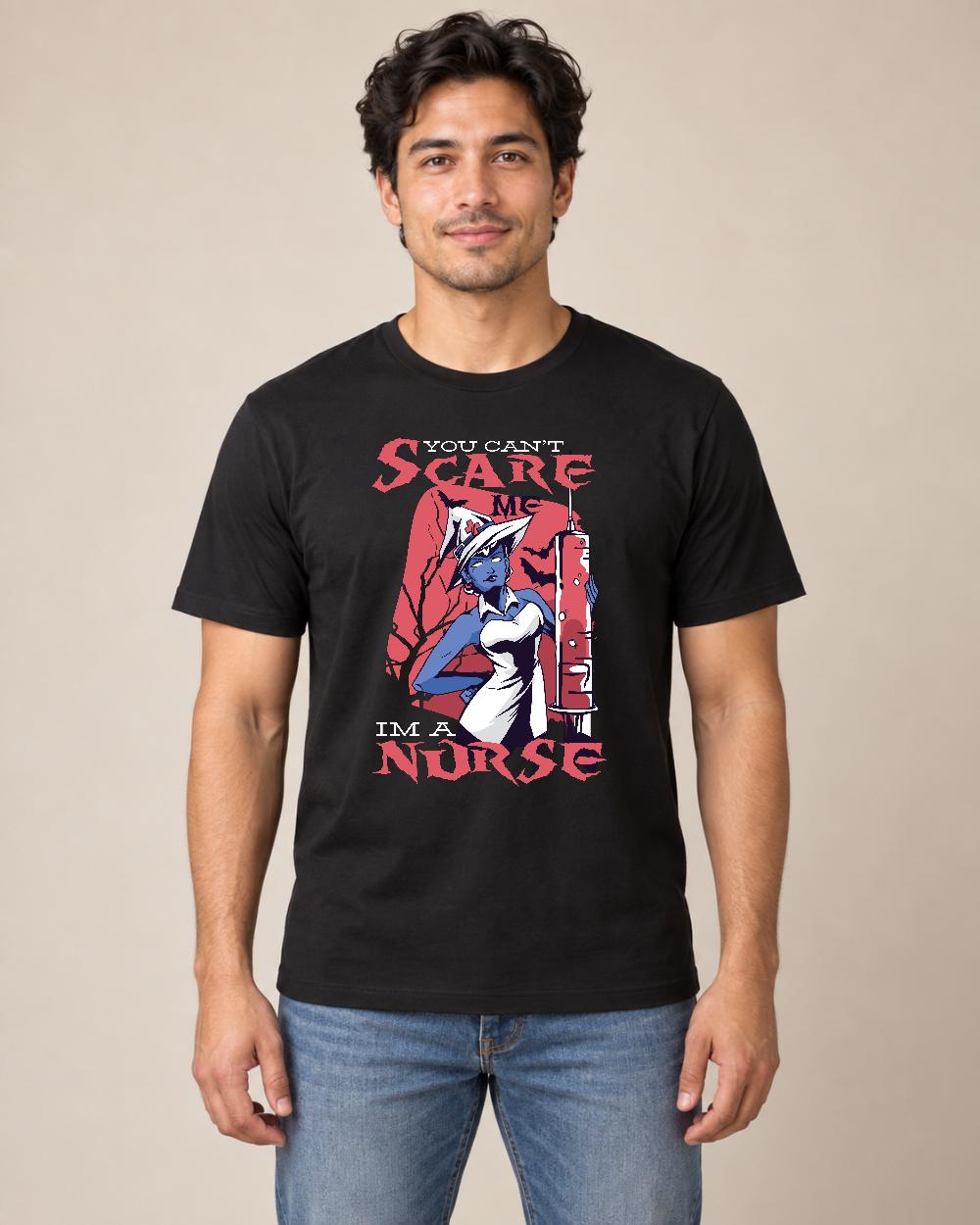 You Can’t Scare Me Nurse Halloween Tee — Additional product view
