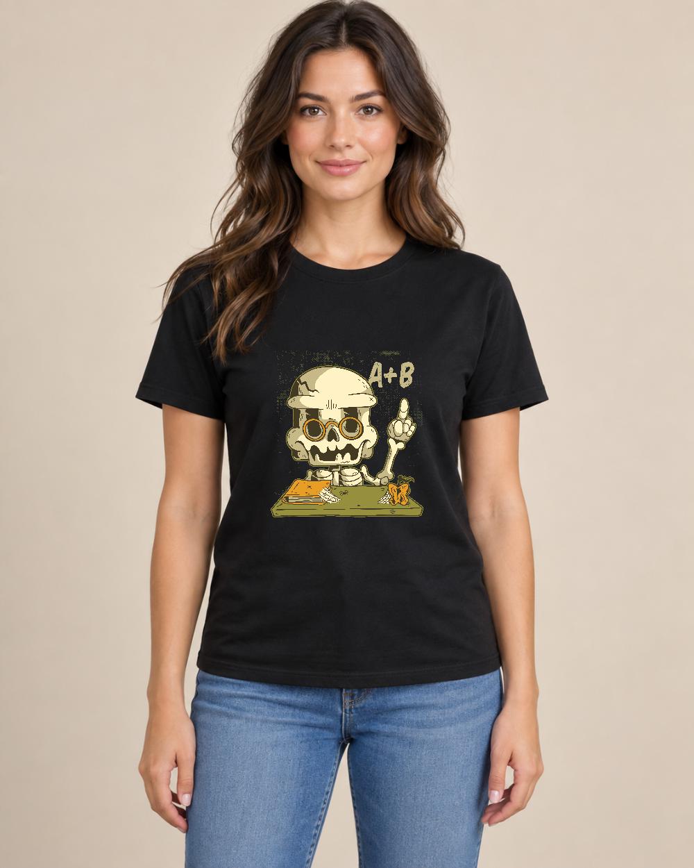 Skeleton Teacher Halloween Tee — Additional product view