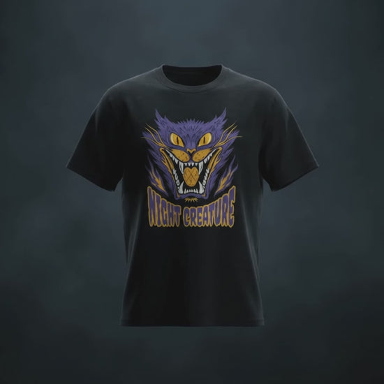 Night Creature Graphic Tee — product video