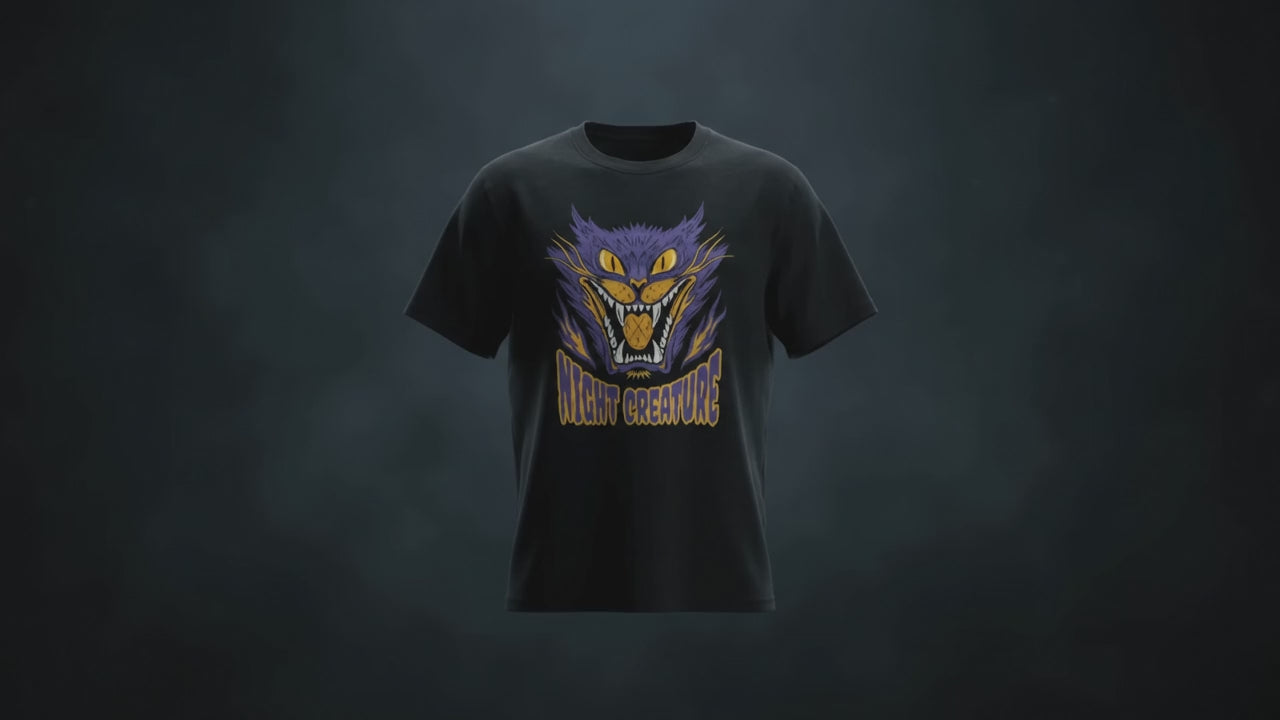 Night Creature Graphic Tee — product video