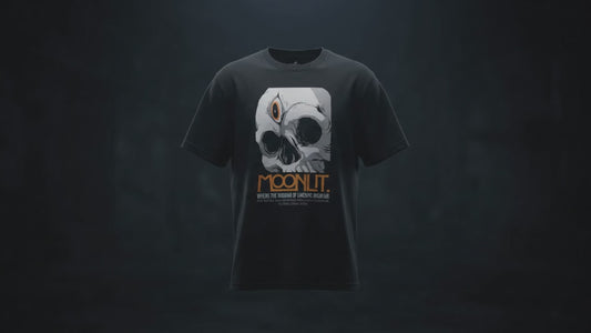 Moonlit Skull Halloween Tee — product video
